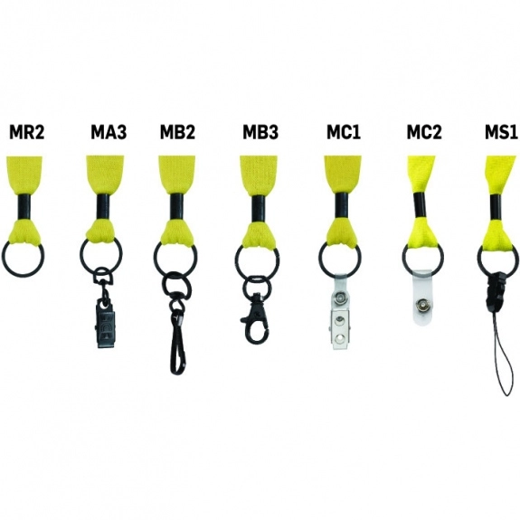 Polyester Custom Lanyards Attachment Options