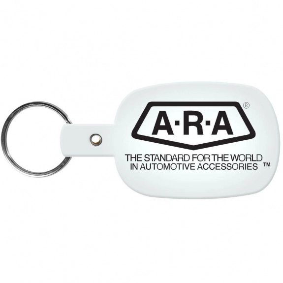 Translucent Frost Rectangle w/ Rounded Edges Soft Promotional Key Tag