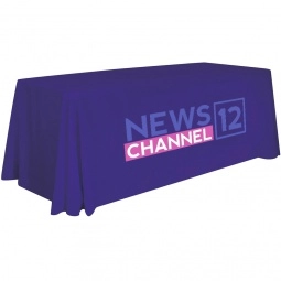 Purple Full Color 4-Sided Custom Tablecloth - 6 ft.