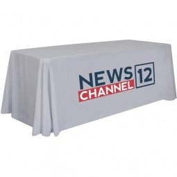 Gray Full Color 4-Sided Custom Tablecloth - 6 ft.