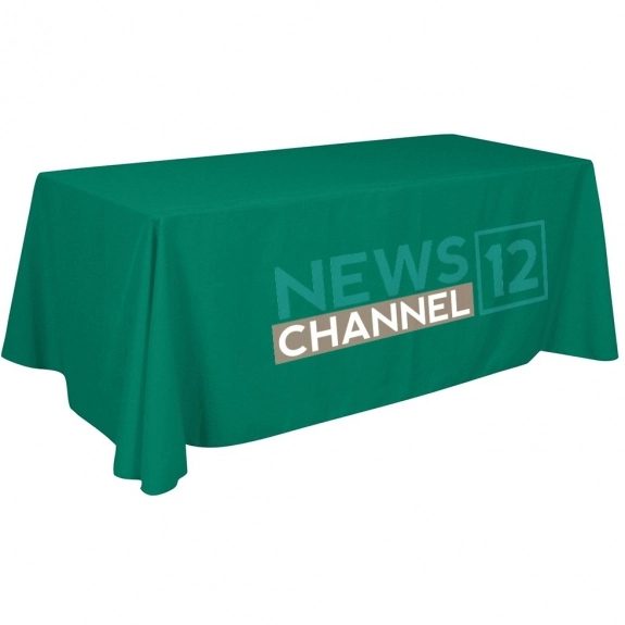 Kelly Full Color 4-Sided Custom Tablecloth - 6 ft.