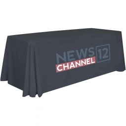 Charcoal Full Color 4-Sided Custom Tablecloth - 6 ft.