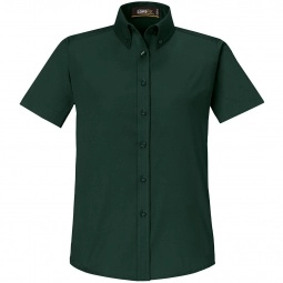 Forest Green Core365 Optimum Short Sleeve Custom Dress Shirt - Women's