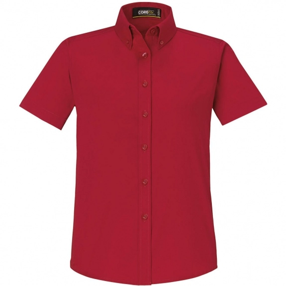 Classic Red Core365 Optimum Short Sleeve Custom Dress Shirt - Women's
