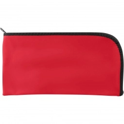 Red Nylon Curved Custom Bank Bag