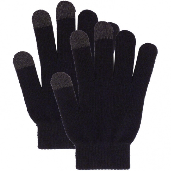 Black Acrylic Touchscreen Custom Gloves
