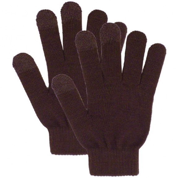 Brown Acrylic Touchscreen Custom Gloves
