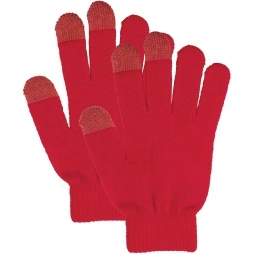 Red Acrylic Touchscreen Custom Gloves