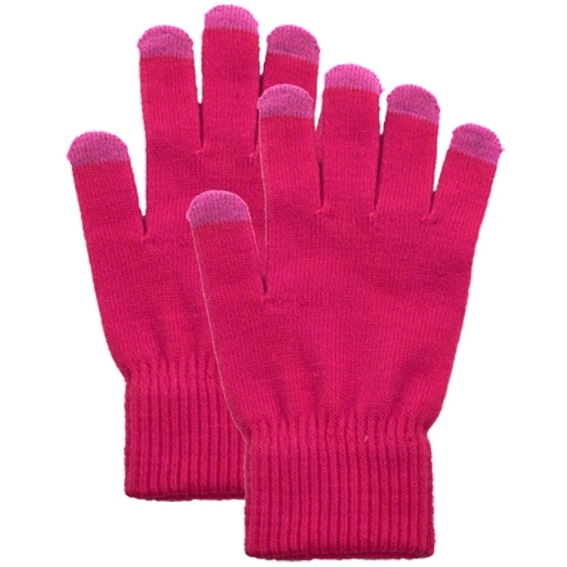 Pink Acrylic Touchscreen Custom Gloves