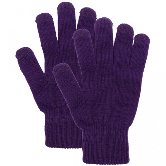 Purple Acrylic Touchscreen Custom Gloves