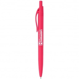 Pink Rubberized Click Action Custom Pens