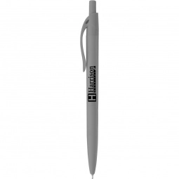 Grey Rubberized Click Action Custom Pens