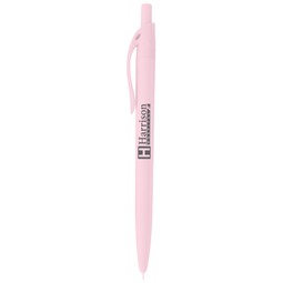 Light Pink Rubberized Click Action Custom Pens