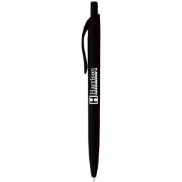 Black Rubberized Click Action Custom Pens
