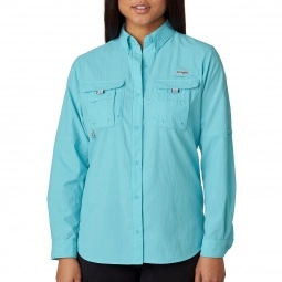 Clear Blue Columbia PFG Bahama II Long Sleeve Custom Shirts