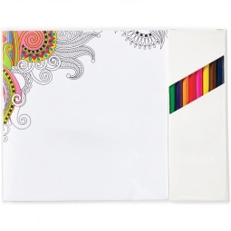 Full Color Deluxe Adult Custom Coloring Book w/ Colored Pencils