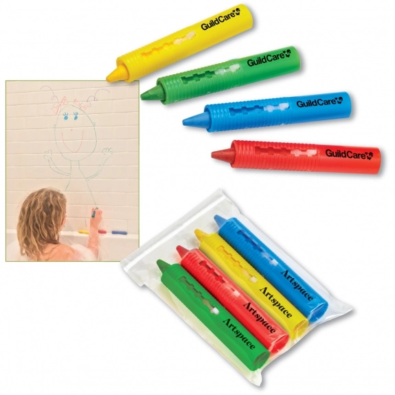 Clear - 4-Pack Custom Bathtub Crayon Set 