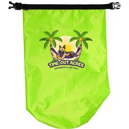 Lime Green Roll-Top Waterproof Promotional Dry Bag - 10L