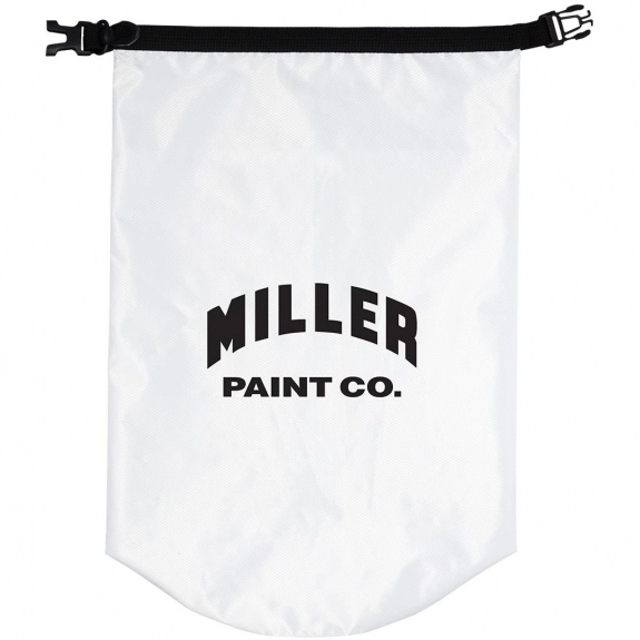 White - Roll-Top Waterproof Promotional Dry Bag - 10L