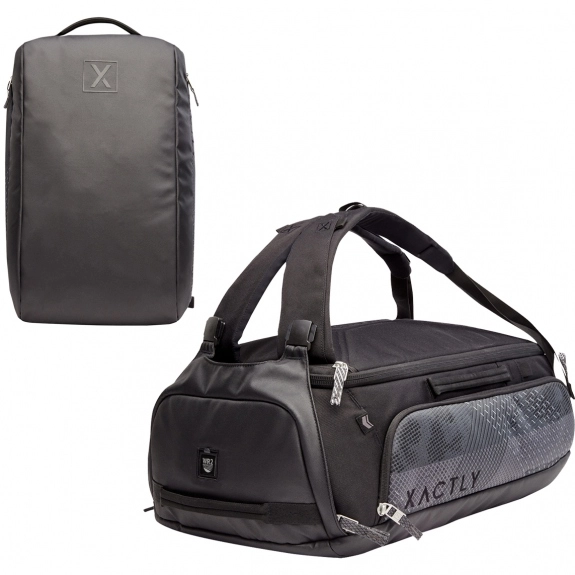 Black Xactly Oxygen 45 Hybrid Duffle Custom Backpack - 45L