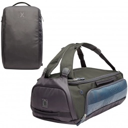 Gray/Blue Xactly Oxygen 45 Hybrid Duffle Custom Backpack - 45L