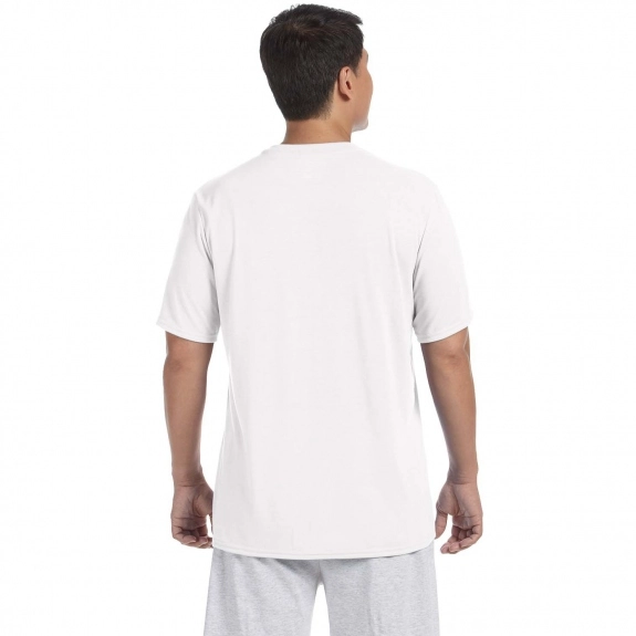 Back Gildan Performance Custom Adult 5 oz. Shirt - Men's - White