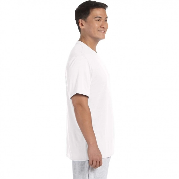 Side Gildan Performance Custom Adult 5 oz. Shirt - Men's - White