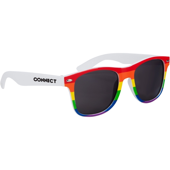 Rainbow - Prism Malibu Custom Logo Rainbow Sunglasses