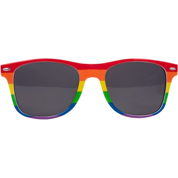 Front - Prism Malibu Custom Logo Rainbow Sunglasses