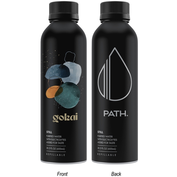 Black PATH® Custom Logo 20 oz. Aluminum Bottle