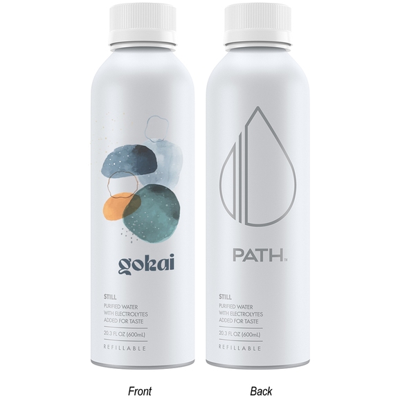 White PATH® Custom Logo 20 oz. Aluminum Bottle