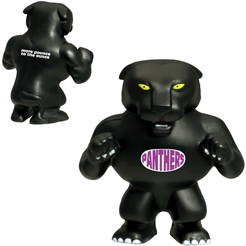Black Standing Panther Mascot Promotional Stress Ball 