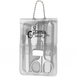 Clear Travel Promotional Manicure Set in Vinyl Case