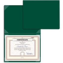 Green Vinyl Certificate & Personalized Diploma Folder