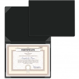 Black Vinyl Certificate & Personalized Diploma Folder