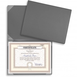 Gray Vinyl Certificate & Personalized Diploma Folder