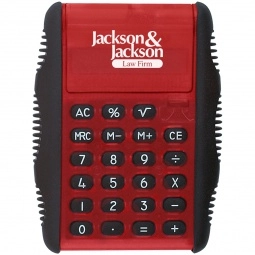 Translucent Red Flip Promotional Calculator