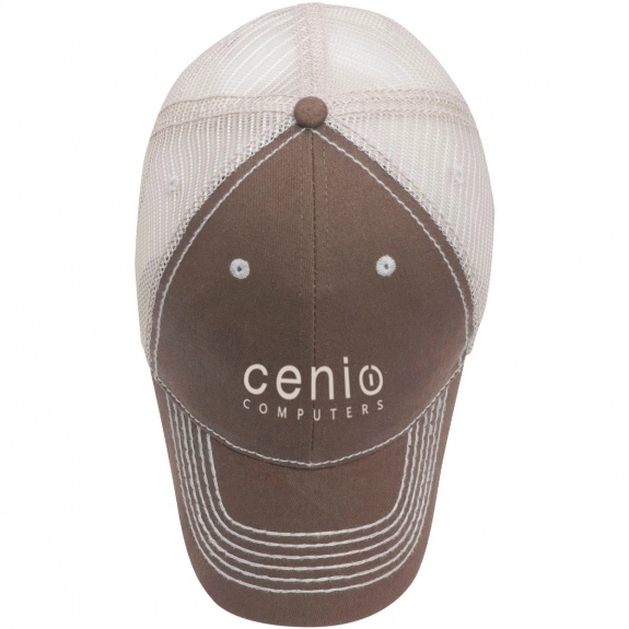 Brown Heavy Stitch Structured Promotional Cap