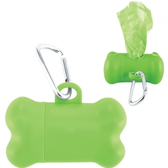 Lime Green Pet Waste Disposal Bag w/ Custom Dispenser 