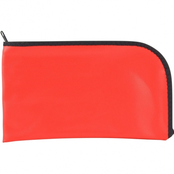 Lipstick Red Vinyl Curved Custom Bank Bag