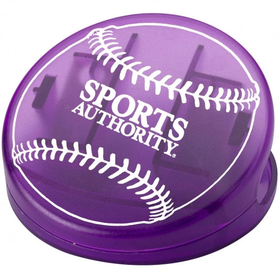 Translucent Purple Baseball Shaped Keep-It Custom Bag Clip 