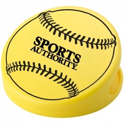 Yellow Baseball Shaped Keep-It Custom Bag Clip 