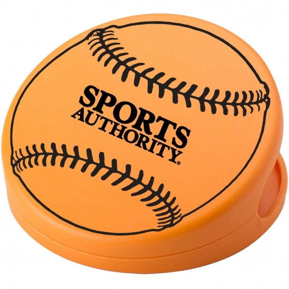 Orange Baseball Shaped Keep-It Custom Bag Clip 