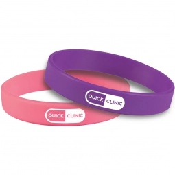 Promotional Custom Color Promotional Silicone Wristband - .5"w with Logo