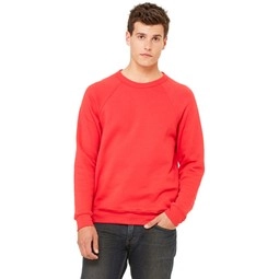 Red Bella + Canvas Triblend Crew Neck Custom Sweatshirts