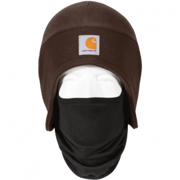 Dark Brown - Carhartt Fleece 2-In-1 Custom Headwear