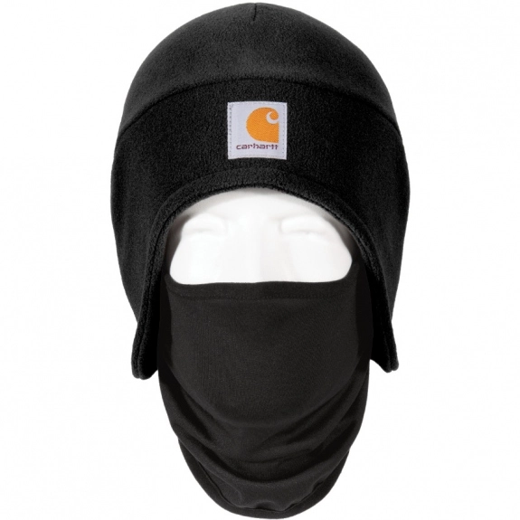 Black - Carhartt Fleece 2-In-1 Custom Headwear