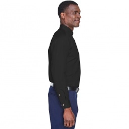 Harriton Easy Blend Custom Long Sleeve Twill Shirt - Men's - Side