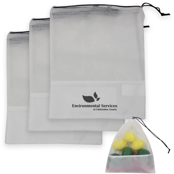 Market Mesh Reusable Custom Produce Bags - 3 Pc. Set