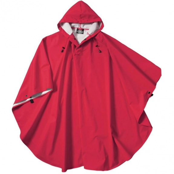 Red Charles River Pacific Printed Poncho
